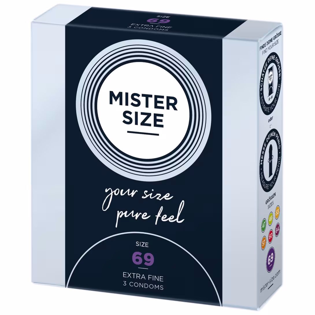 Презервативи Mister Size - pure feel - 69 (3 condoms), товщина 0,05 мм — фото 2