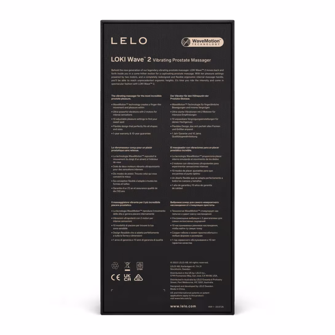 Масажер простати LELO Loki Wave 2 Black, 2 мотори, манливий рух + вібрація — фото 5