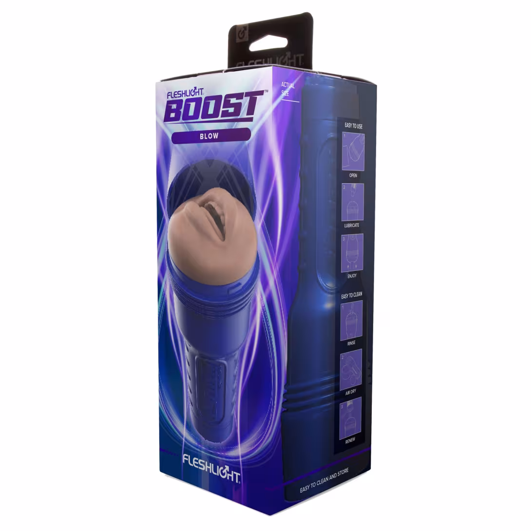 Мастурбатор-ротик Fleshlight Boost Blow Light Medium Flesh, плаваючі кільця Turbo Tech — фото 5