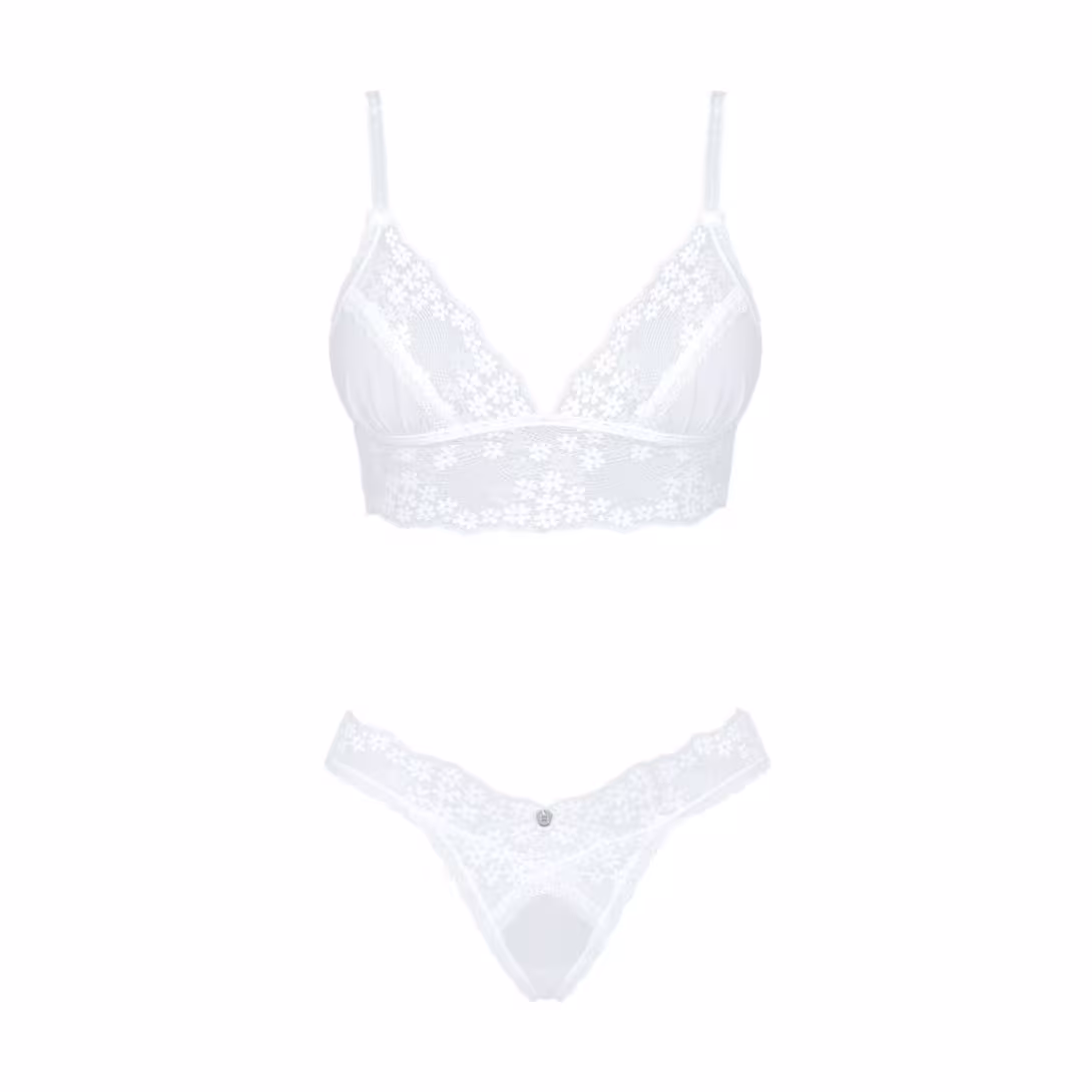 Еротичний комплект Obsessive Heavenlly 2-pcs set XS/S, бюстгальтер і танга — фото 3