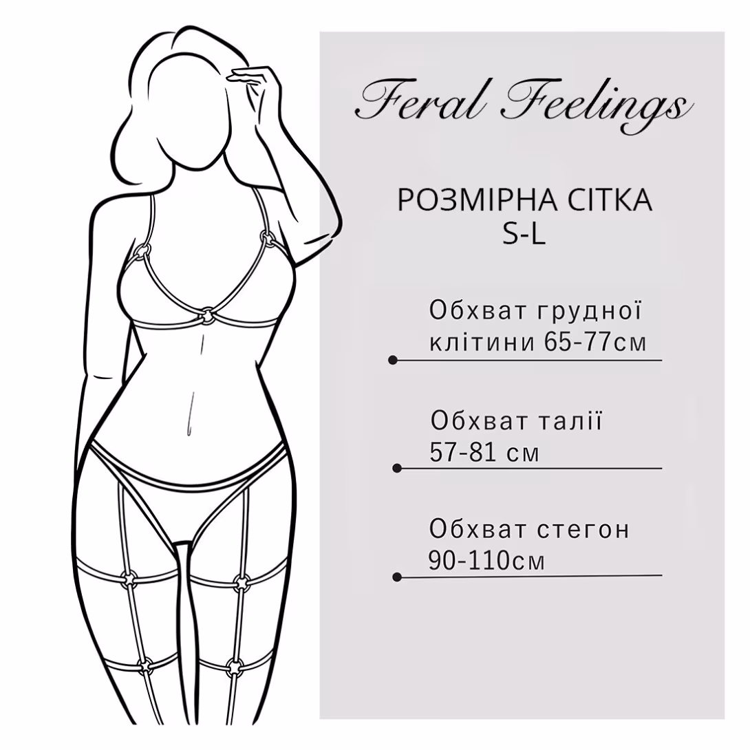 Збруя жіноча Feral Feelings Body Harness Black — фото 4