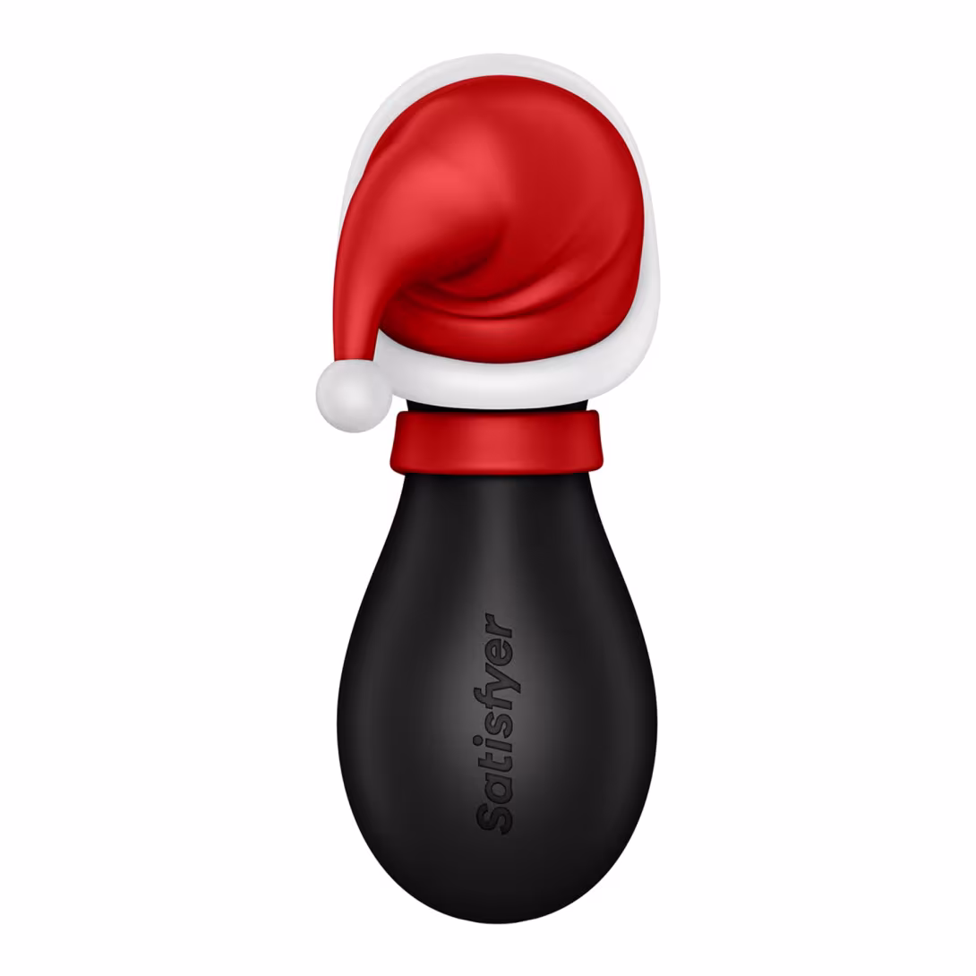 Вакуумний кліторальний стимулятор Satisfyer Penguin Holiday Edition, у шапочці та шарфі — фото 4