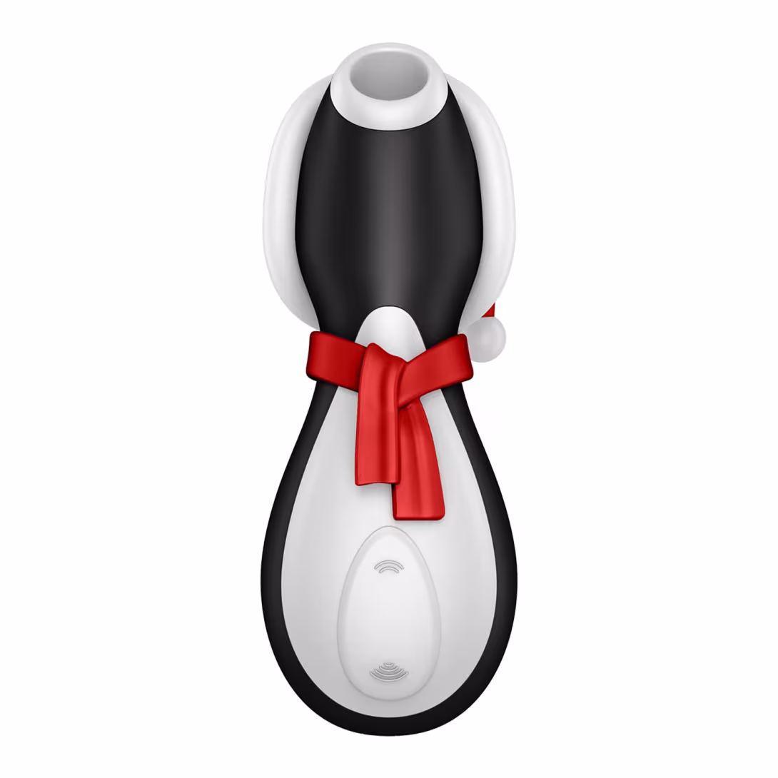 Вакуумний кліторальний стимулятор Satisfyer Penguin Holiday Edition, у шапочці та шарфі — фото 2