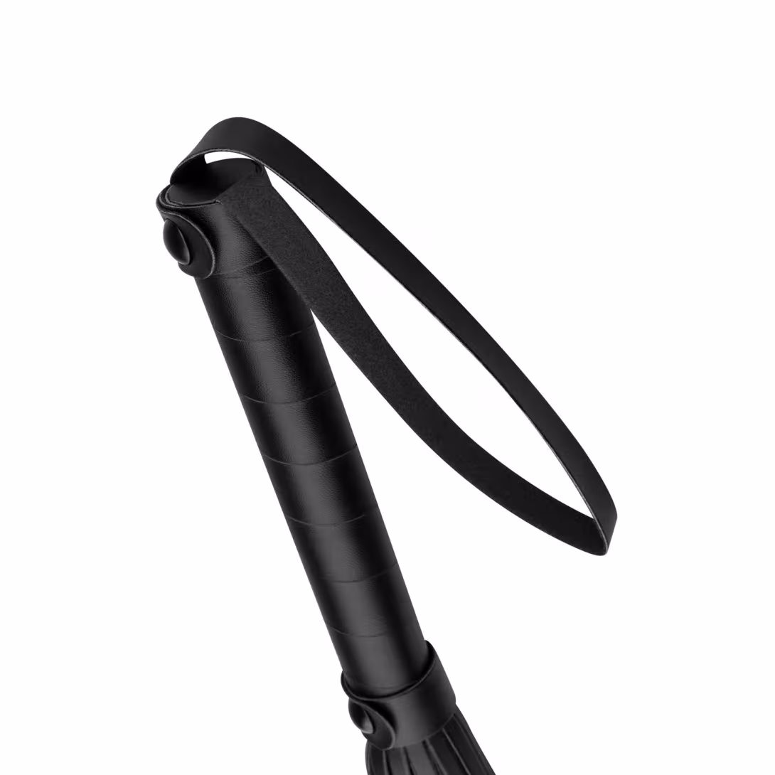 Флогер Bedroom Fantasies: Faux Leather Flogger, чорний — фото 4