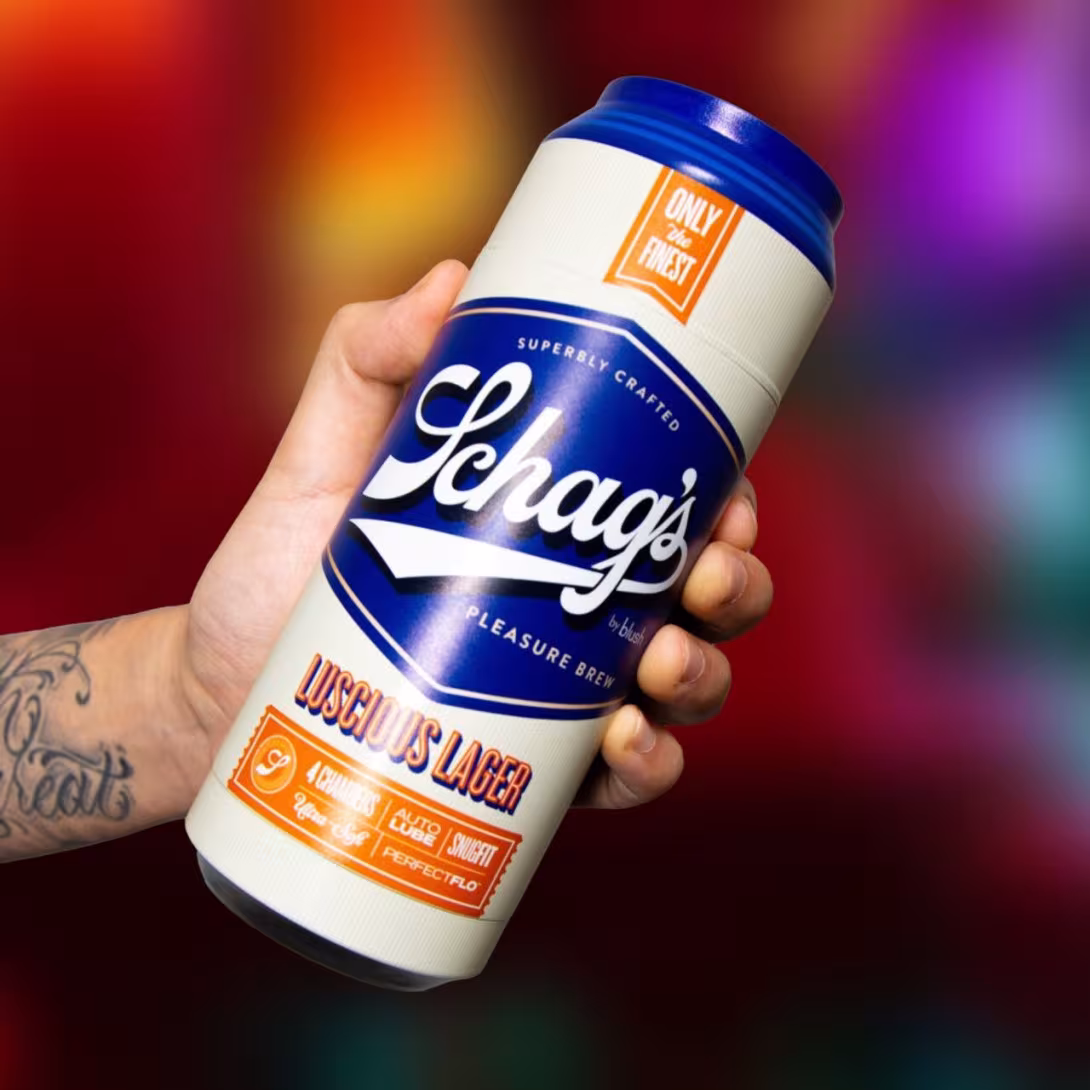 Мастурбатор – банка пива Blush Schag's Luscious Lager Masturbator Frosted, самозмащуваний, вакуум — фото 7