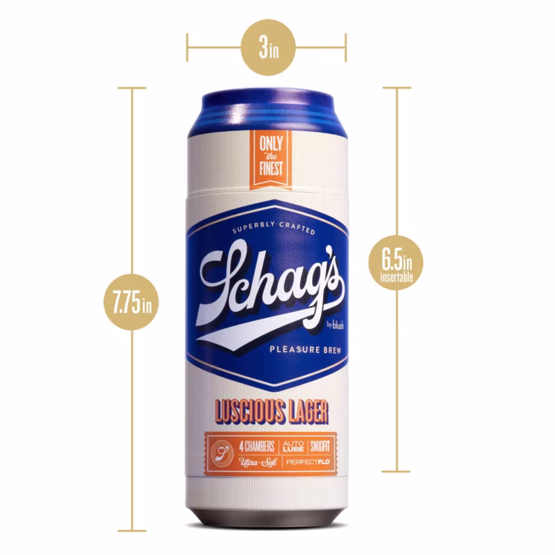 Мастурбатор – банка пива Blush Schag's Luscious Lager Masturbator Frosted, самозмащуваний, вакуум — фото 6