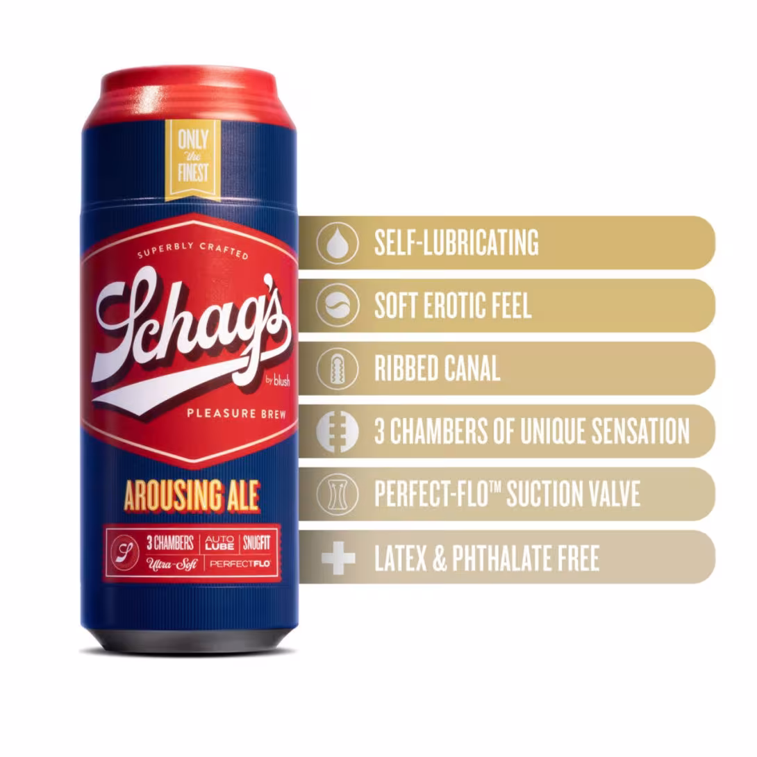 Мастурбатор – банка пива Blush Schag's Arousing Ale Masturbator – Frosted, самозмащуваний, вакуум — фото 3