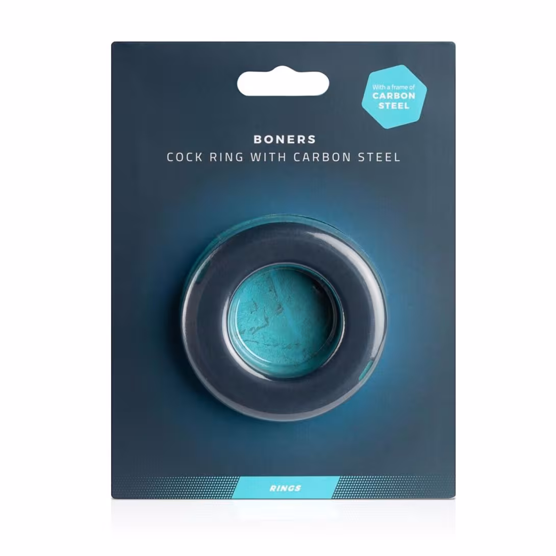 Ерекційне кільце Boners Cock Ring With Steel Core, сталеві вставки, внутрішній діаметр 3,7 см — фото 3