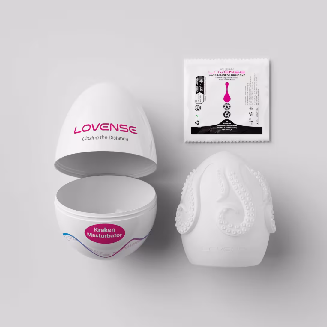 Мастурбатор-яйце Lovense Kraken masturbator egg, текстура-сюрприз — фото 4