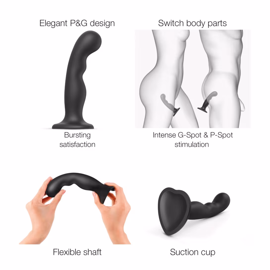 Насадка для страпона Strap-On-Me Dildo Plug P&G Black XL — фото 3