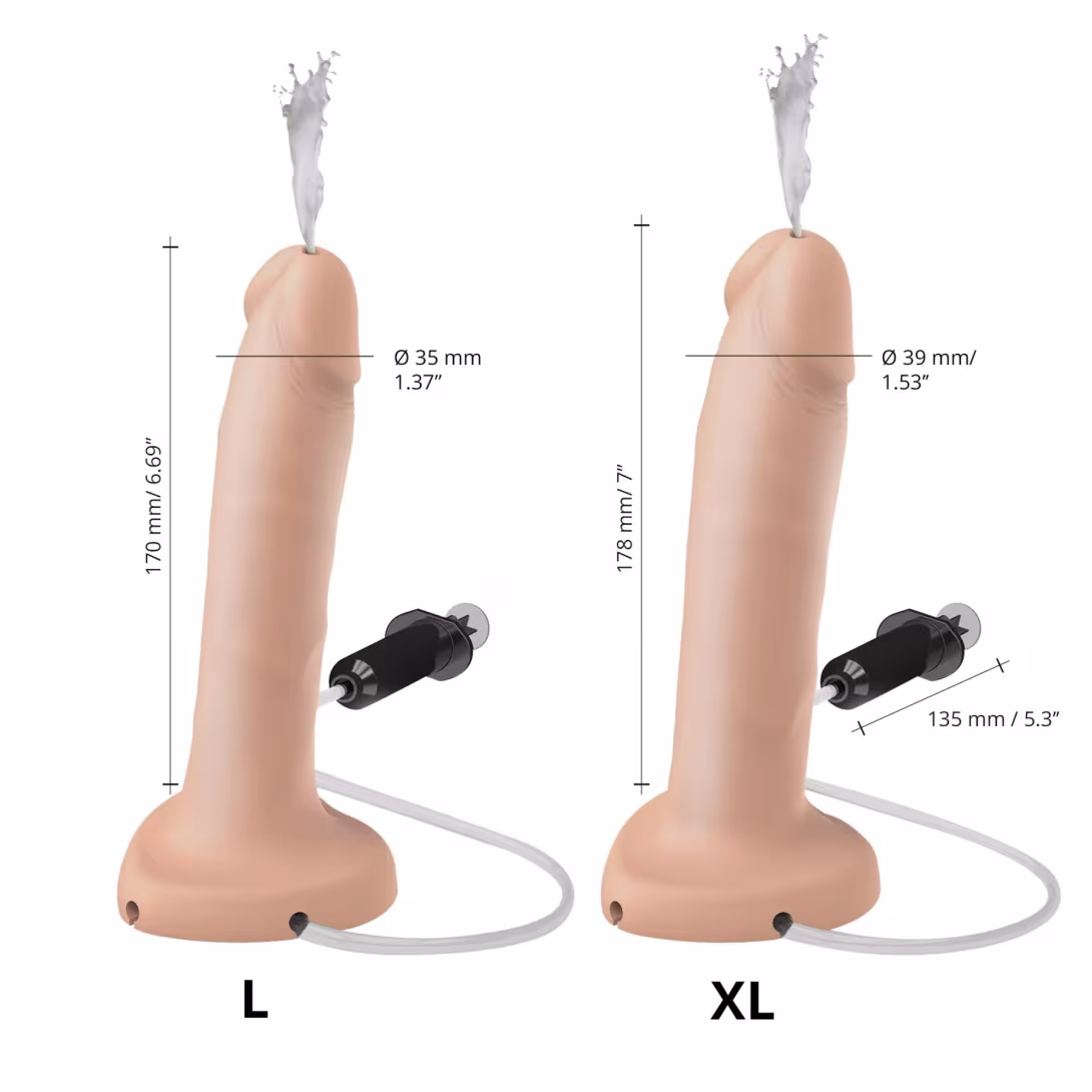 Фалоімітатор, що кінчає Strap-On-Me Squirting Cum Dildo Realistic Flash, діам. 3,9 см, силікон — фото 3