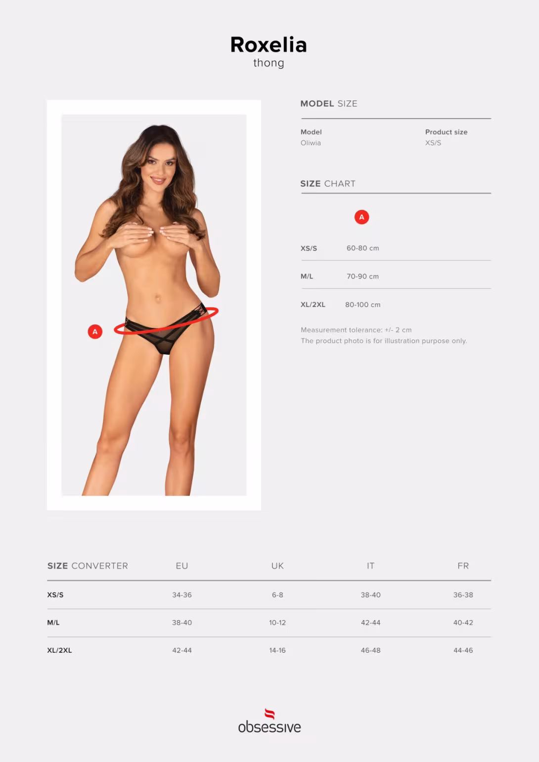 Трусики Obsessive Roxelia thong XS/S — фото 5