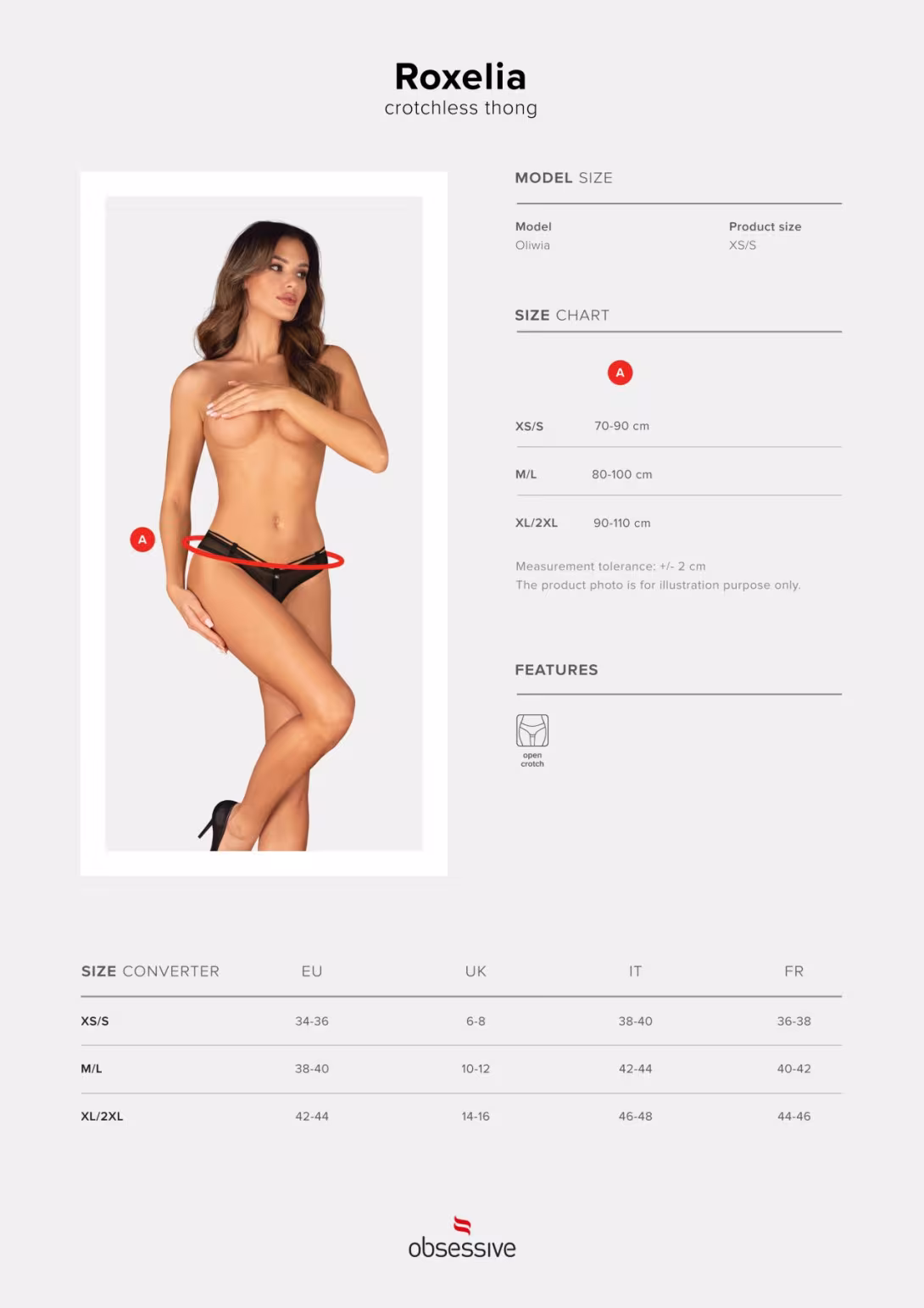 Трусики Obsessive Roxelia crotchless thong M/L — фото 5