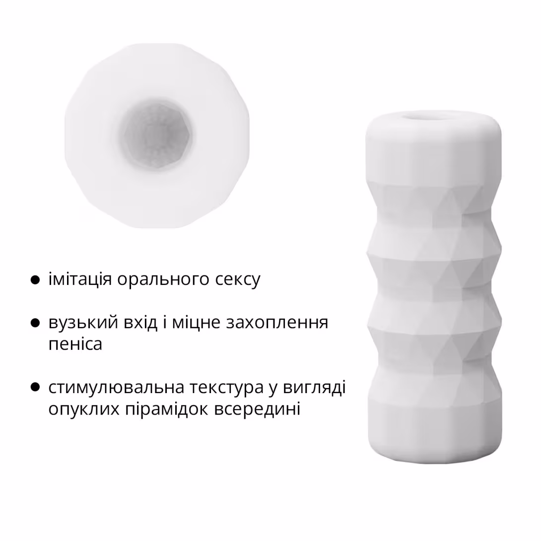 Мастурбатор Otouch DECOR 1-B, ефект всмоктування, пружні пірамідки — фото 3