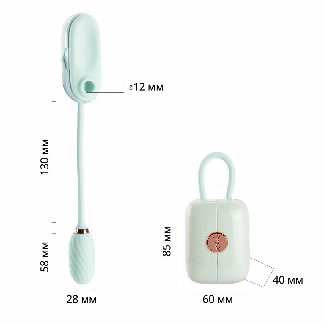 Вакуумний кліторальний стимулятор Otouch Louis Vibrate Teal з віброяйцем, у кейсі — фото 2