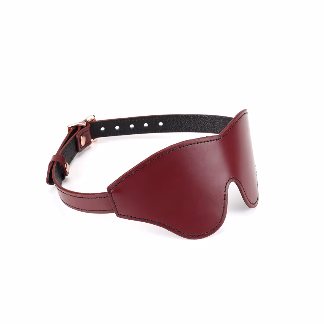 Шкіряна маска на очі Liebe Seele Wine Red Blindfold — фото 2
