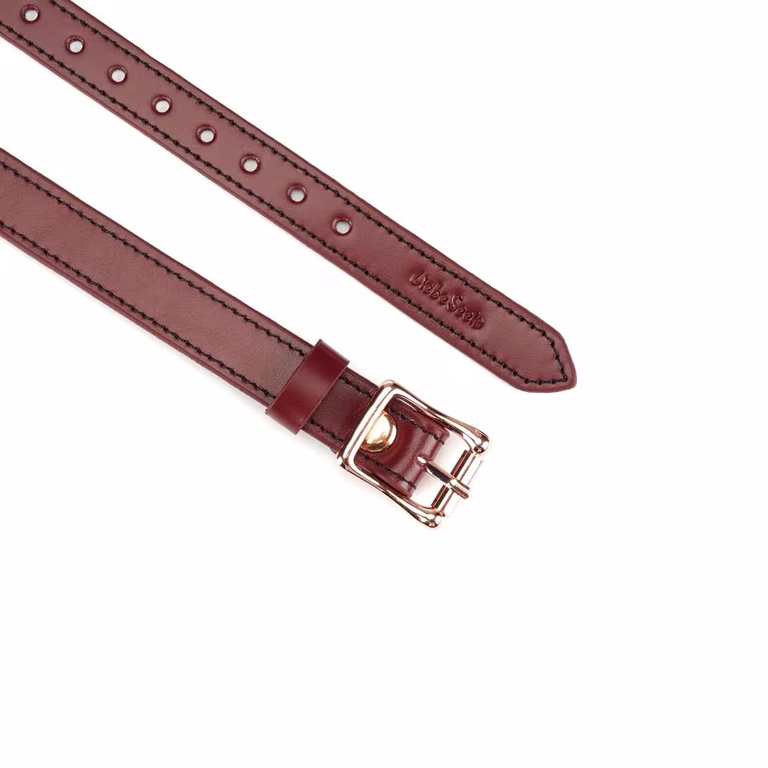 Шкіряна маска на очі Liebe Seele Wine Red Blindfold — фото 5