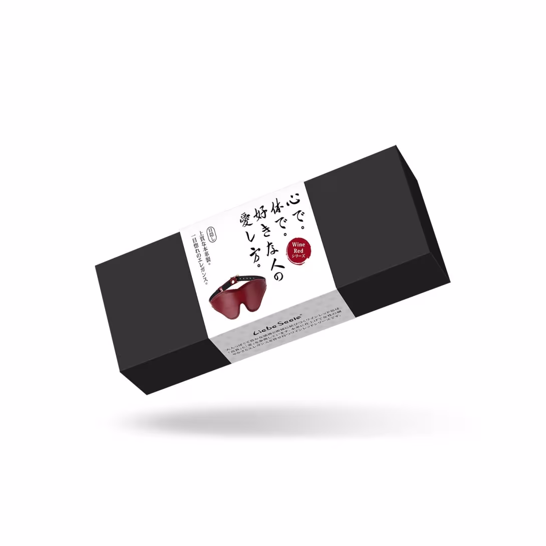 Шкіряна маска на очі Liebe Seele Wine Red Blindfold — фото 6