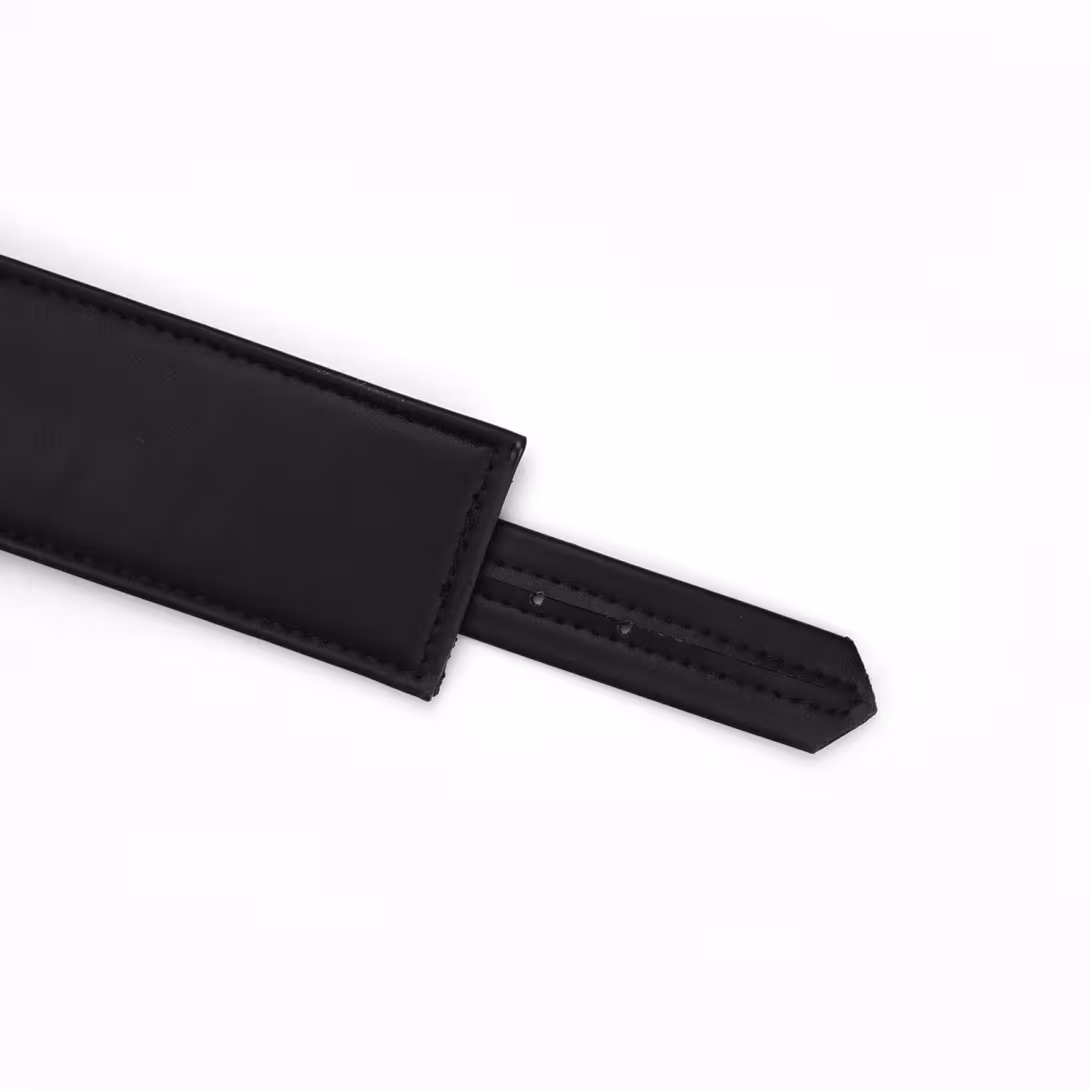 Наручники з ланцюжком Liebe Seele Black Organosilicon Wrist Cuff, екошкіра — фото 3