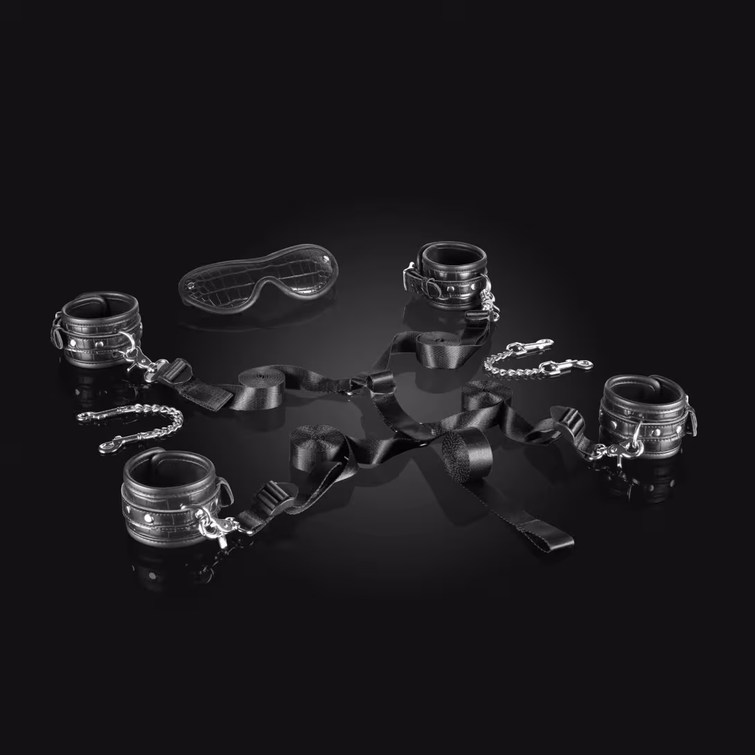 Набір для фіксації на ліжку Liebe Seele Temptation Underbed Mattress Restraint Kit + маска — фото 2