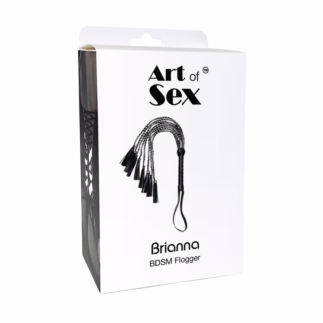 Ажурний батіг з екошкіри Art of Sex - Brianna, колір чорний — фото 4