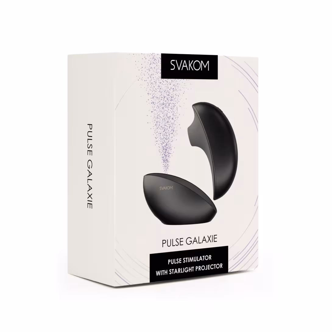 Вакуумний кліторальний смарт-стимулятор Svakom Pulse Galaxie Midnight Black, проєктор зоряного неба — фото 12