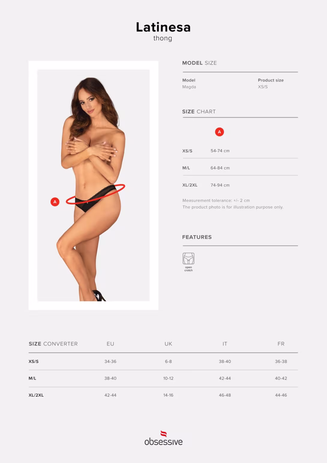 Трусики з доступом Obsessive Latinesa crotchless thong M/L Новинка — фото 7