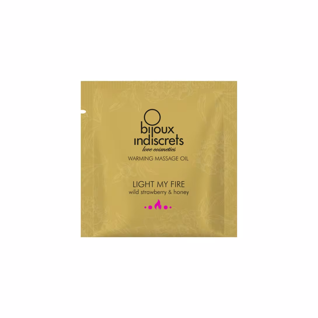 Пробник масажної олії Bijoux Indiscrets Light my Fire –  Wild Strawberry & Honey (2 мл)