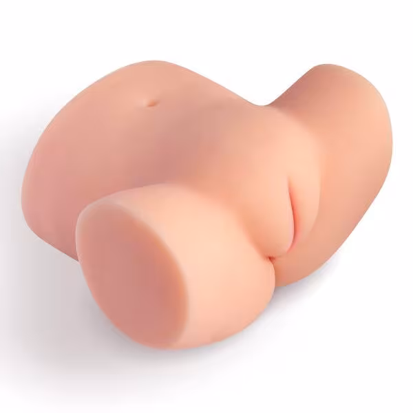 Мастурбатор-півторс з вібрацією Real Body Real Tess, вагіна та анус, 18х15см — фото 2