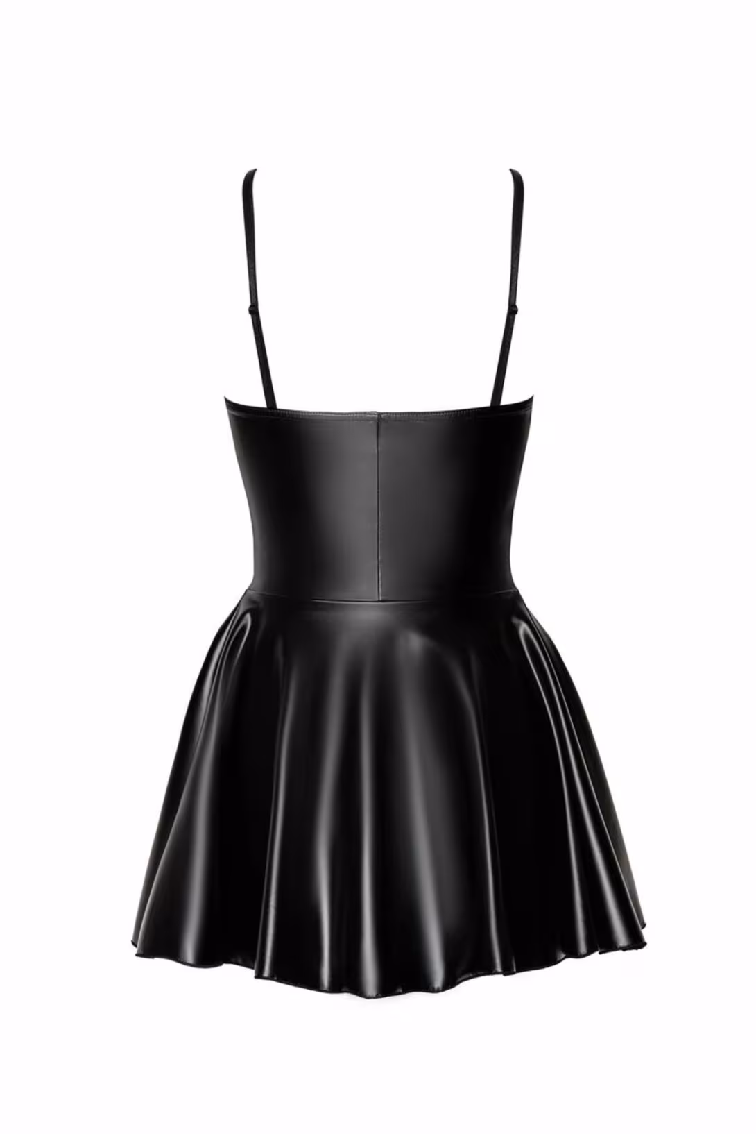 Сукня Noir Handmade F308 Dreamer, XXL, міні, під латекс, відкриті плечі, спідниця кльош, блискавка спереду — фото 6