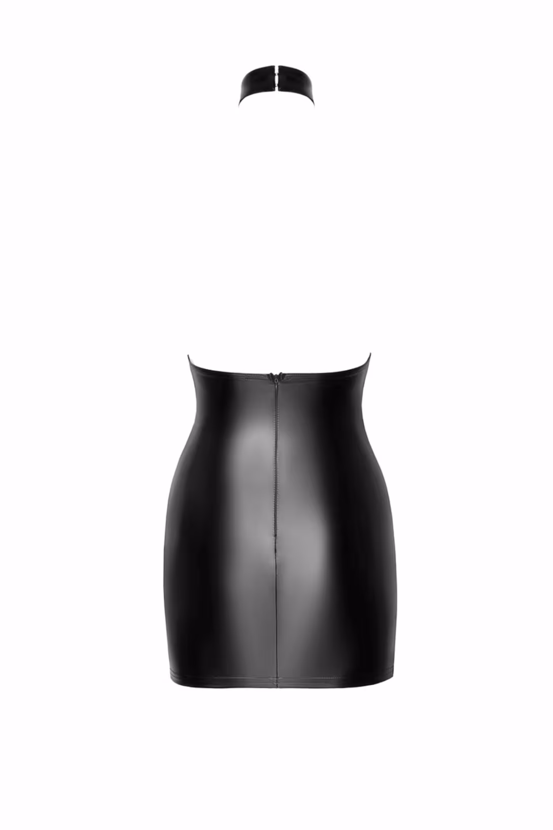 Сукня Noir Handmade F311 Eros, M, black, міні, спідниця під латекс, верх — сітка, відкрита спина — фото 5