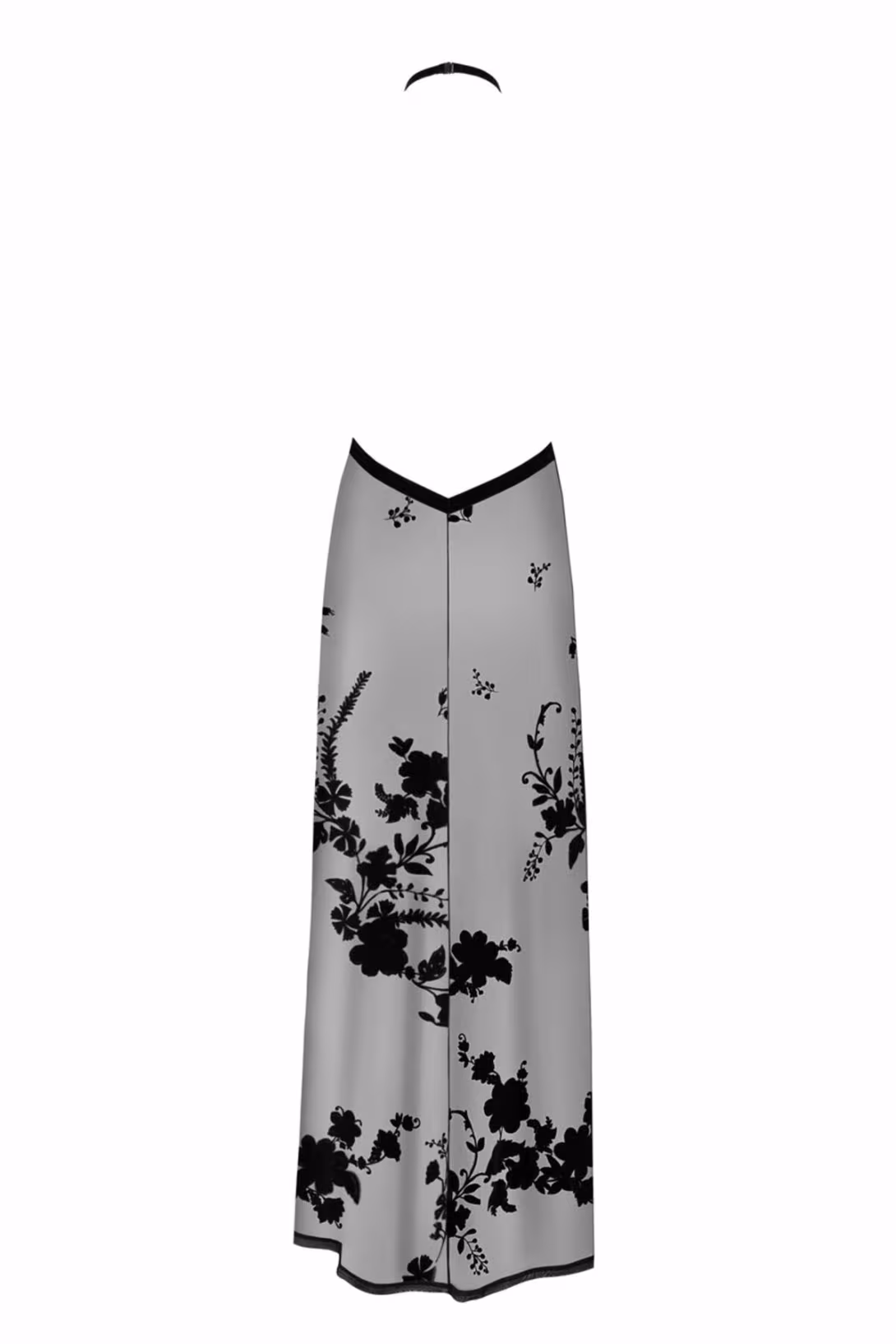 Сукня Noir Handmade F312 Divinity, 3XL, black, прозора, до підлоги, відкрита спина, розріз збоку — фото 5
