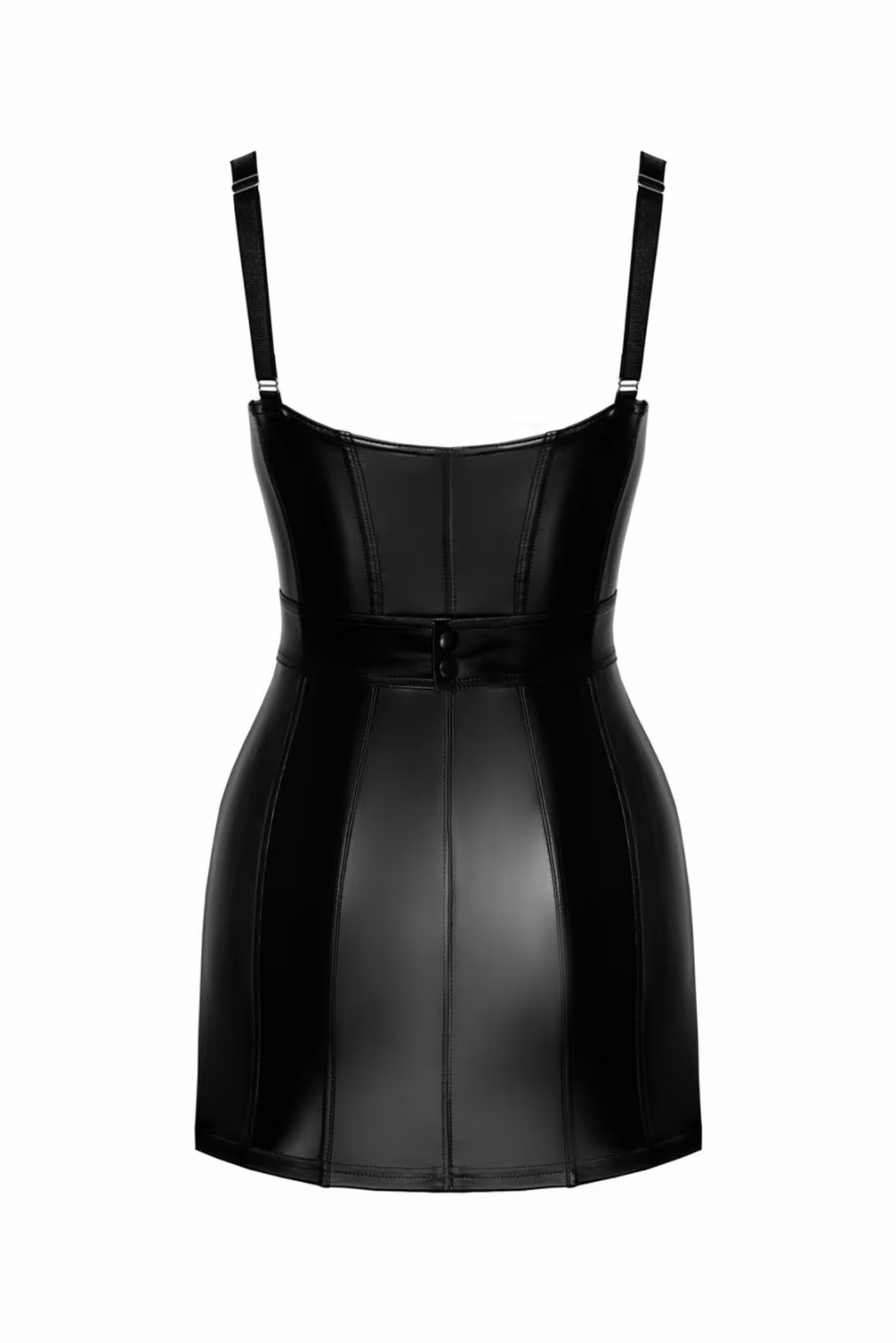 Сукня Noir Handmade F320 Starlet, XXL, під латекс, міні, блискавка по всій довжині, кільце на поясі — фото 8