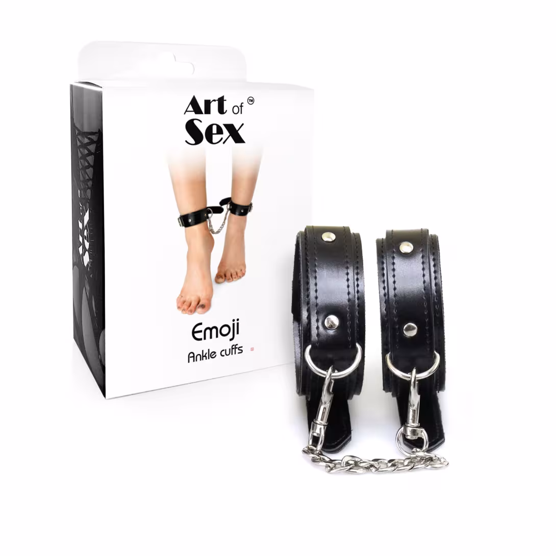 Поножі з екошкіри Art of Sex - Legcuffs Emoji — фото 3