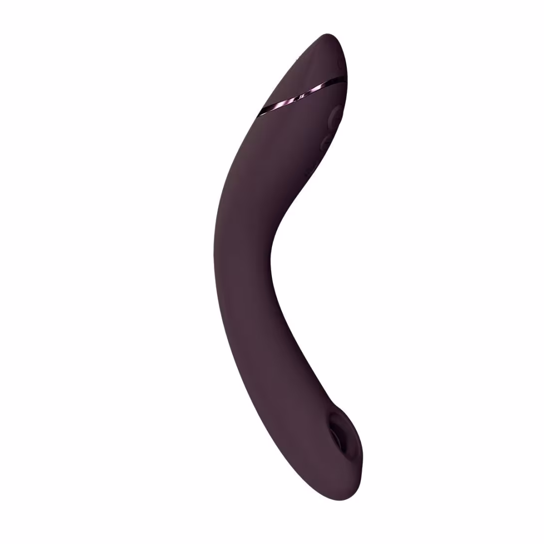 Вакуумний стимулятор для точки G та клітора з вібрацією Womanizer OG Aubergine, 12 рівнів, 3 режими