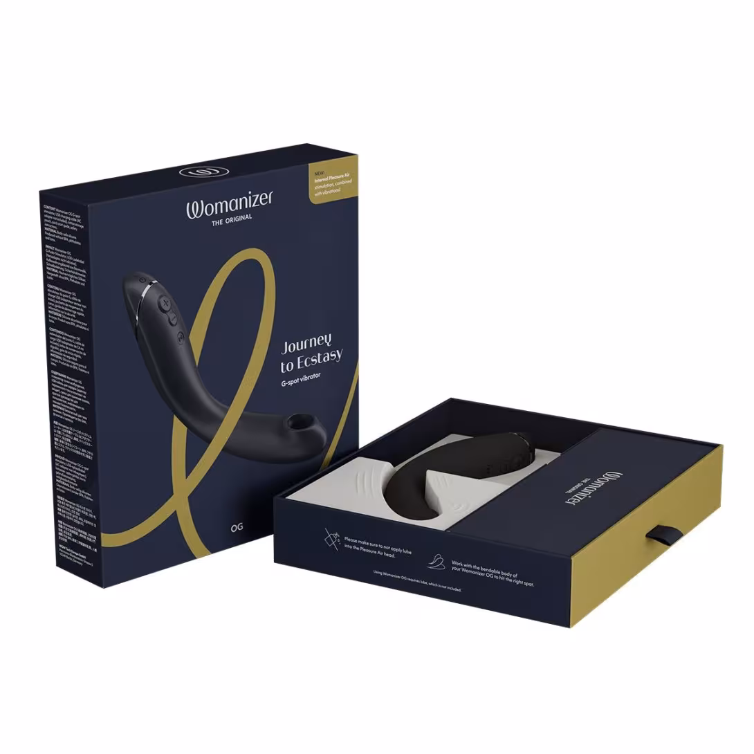 Вакуумний стимулятор для точки G та клітора з вібрацією Womanizer OG Dark Grey, 12 рівнів, 3 режими — фото 8