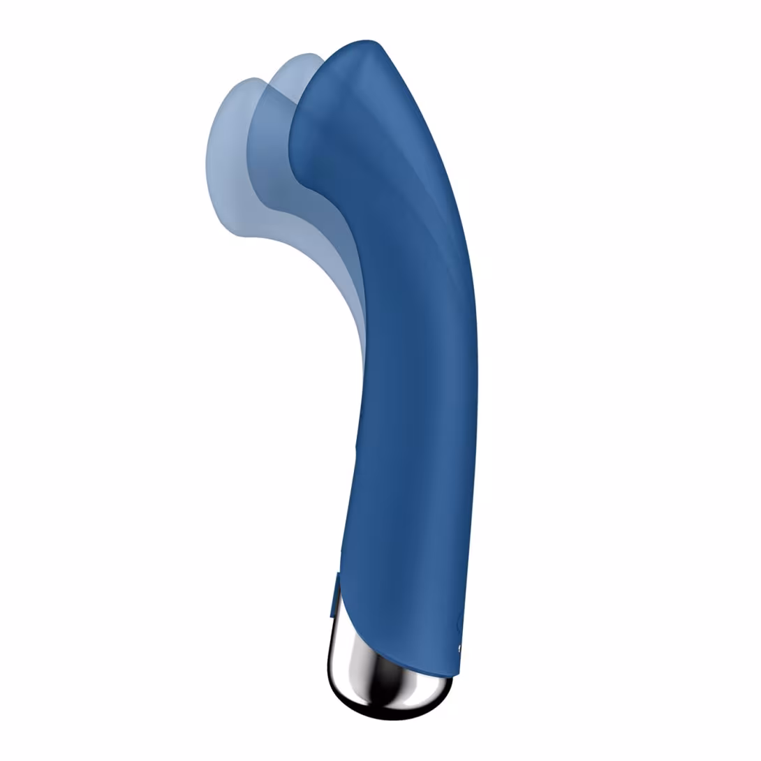 Вібратор з ротацією Satisfyer Spinning G-Spot 1 Blue, плоский майданчик для стимуляції точки G — фото 2