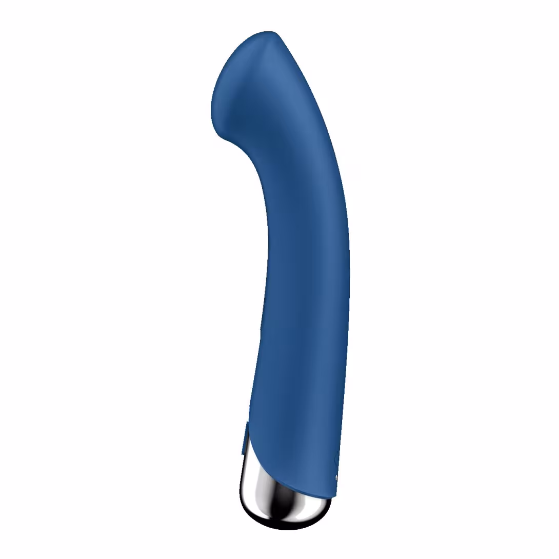 Вібратор з ротацією Satisfyer Spinning G-Spot 1 Blue, плоский майданчик для стимуляції точки G — фото 3