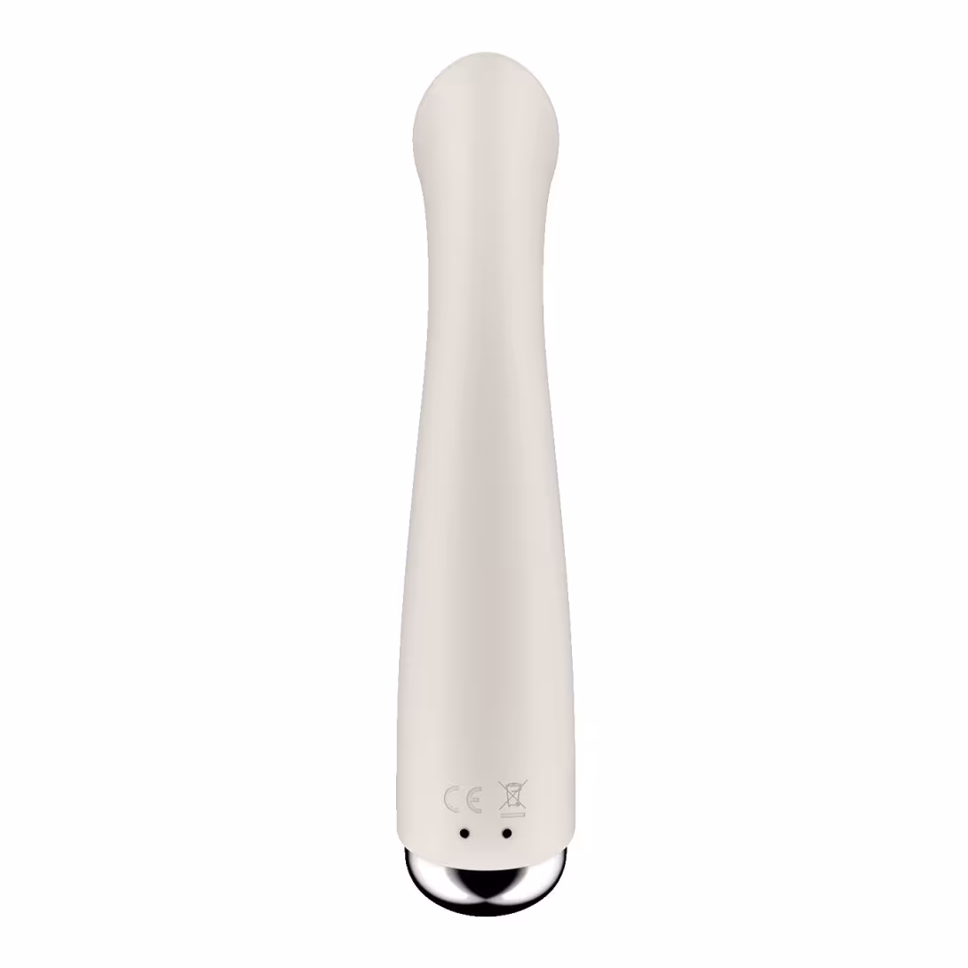 Вібратор з ротацією Satisfyer Spinning G-Spot 1 Beige, плоский майданчик для стимуляції точки G — фото 4