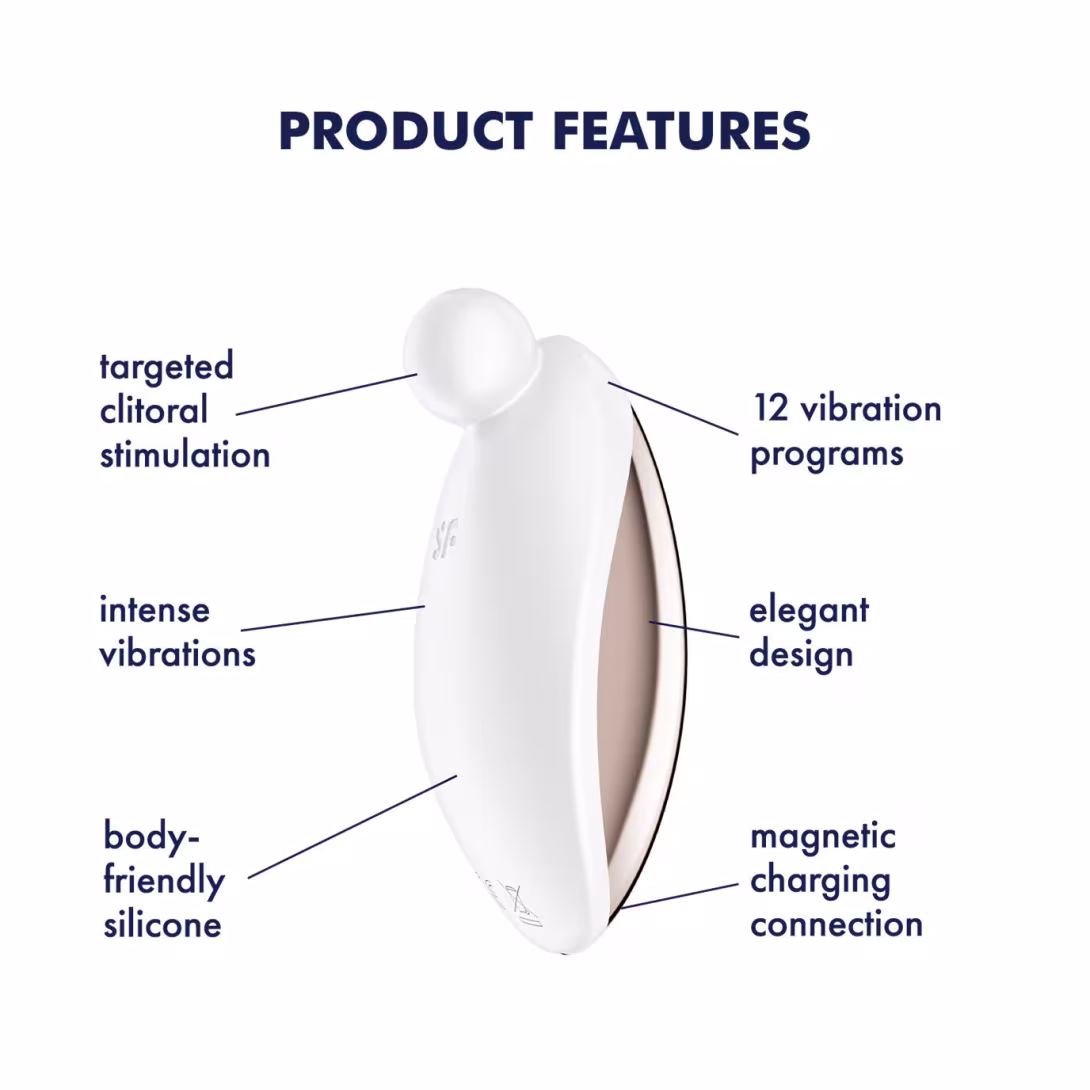 Вібратор для зовнішньої стимуляції Satisfyer Spot On 2 White, дуже потужний, гнучкий відросток — фото 6