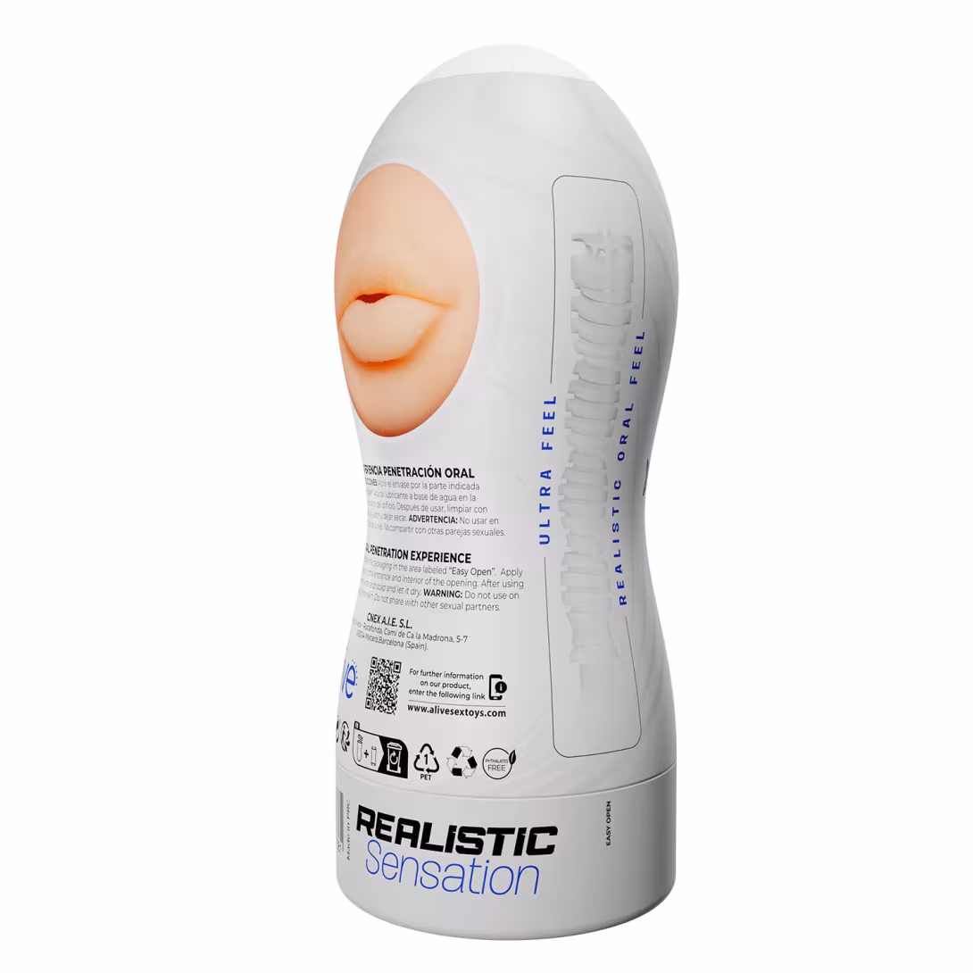 Мастурбатор-ротик Alive Maxi Flex L Oral, реалістичний вхід, рельєфний канал — фото 3
