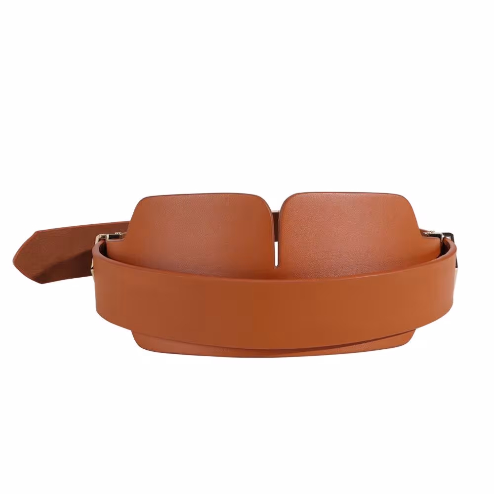 Маска на очі LOCKINK Blindfold Kit, коричнева, натуральна шкіра, регульований обсяг — фото 2