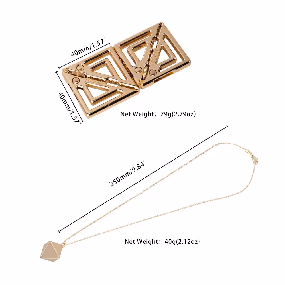 Затискачі для сосків з важкою підвіскою LOCKINK Adjustable Nipple Clamps with Heavy Pendant, під золото — фото 10