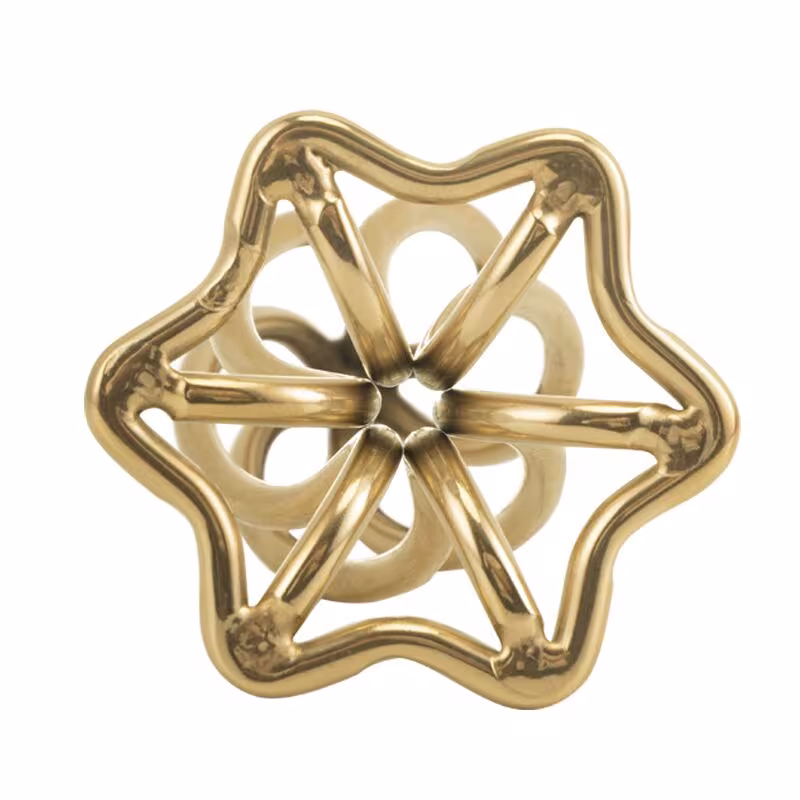 Металева анальна пробка LOCKINK SEVANDA Hollow Spiral Golden, S, золотиста, діаметр 2,6 см — фото 6