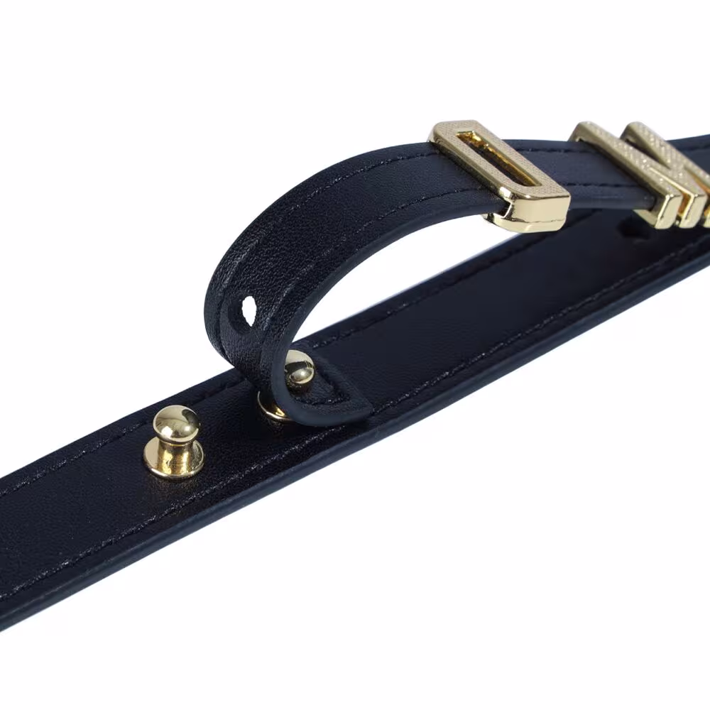 Нашийник LOCKINK Dark DIY Alphabet Collar, чорний, штучна шкіра, букви зі стразами — фото 8