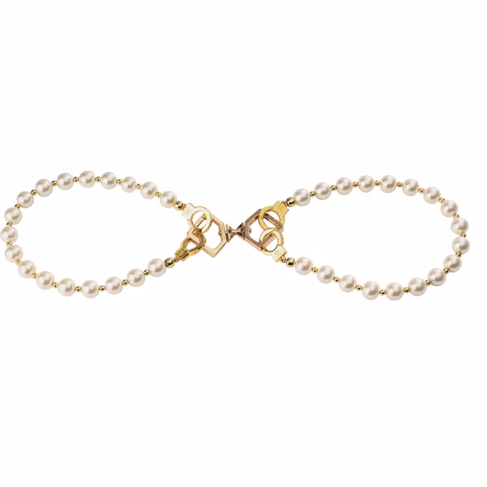 Перлинні наручники та поножі LOCKINK Pearl Handcuffs & Anklecuffs — фото 4