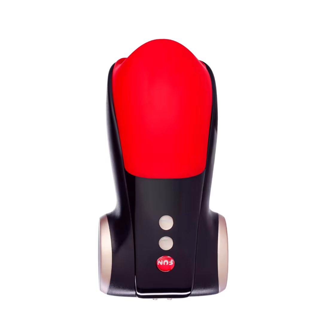 Мастурбатор для головки пеніса Fun Factory COBRA LIBRE II black/red, 2 мотори, гра без рук — фото 2