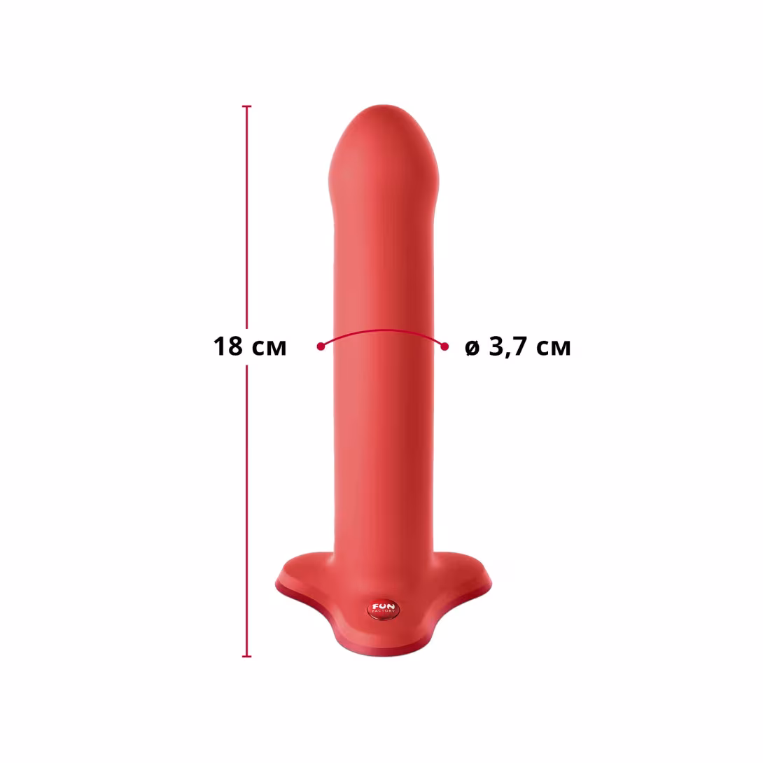 Фалоімітатор Fun Factory MAGNUM, помаранчевий, дуже гнучкий, довжина 18,3 см, діаметр 3,7 см — фото 2