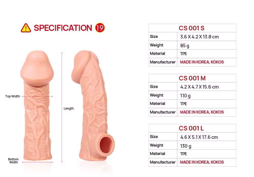 Насадка на член Kokos Cock Sleeve CS 001 M — фото 5