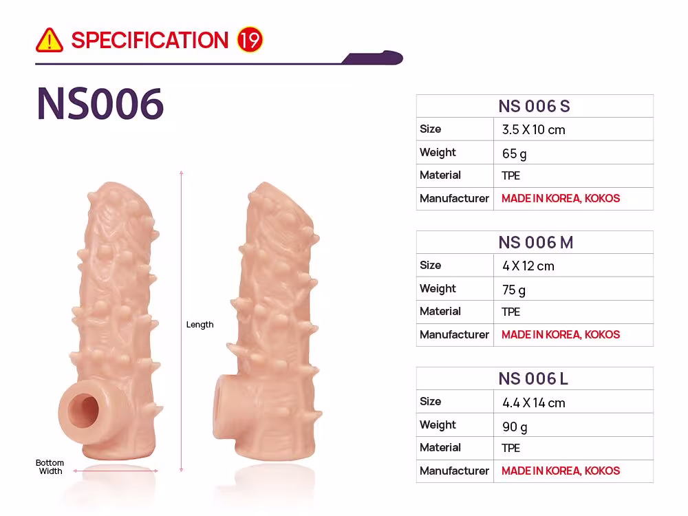 Насадка на член Kokos Nude Sleeve NS 006 M — фото 4